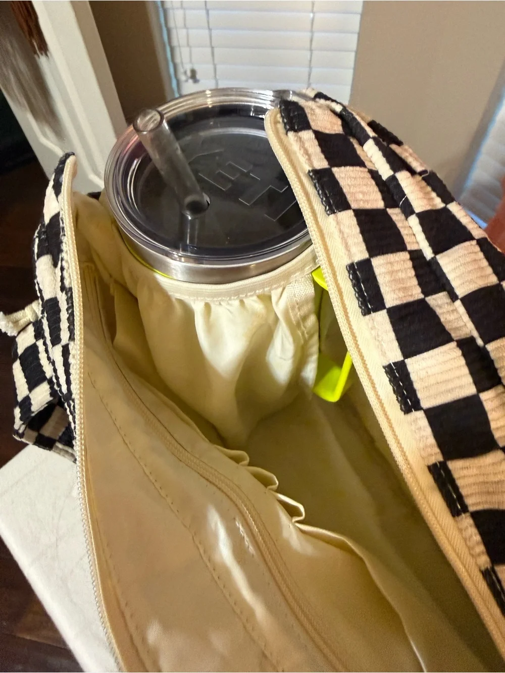 BAGSTELLAR Black & White Checkered Laptop/Shouler Bag